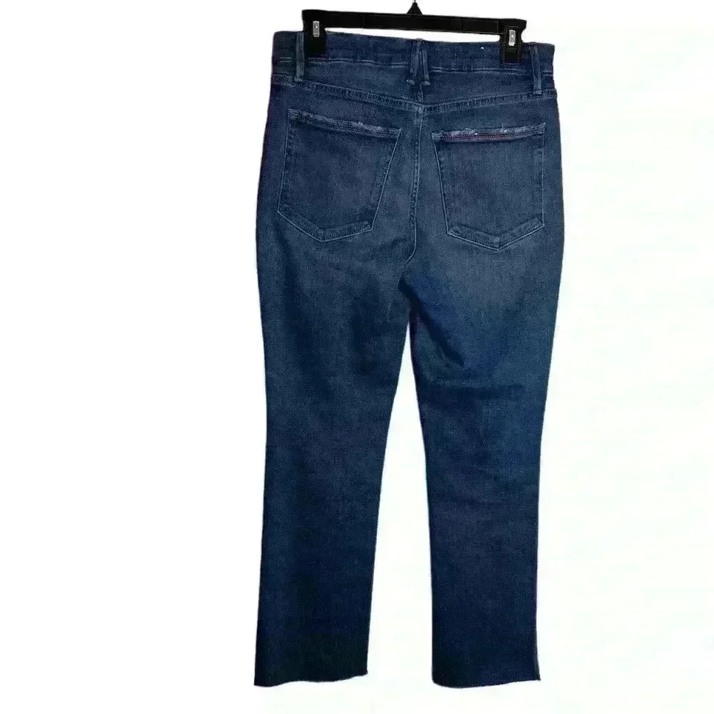 GOOD American Good Straight Legs Raw Hem High Waist Jeans Size 4/27 - Picture 7 of 10